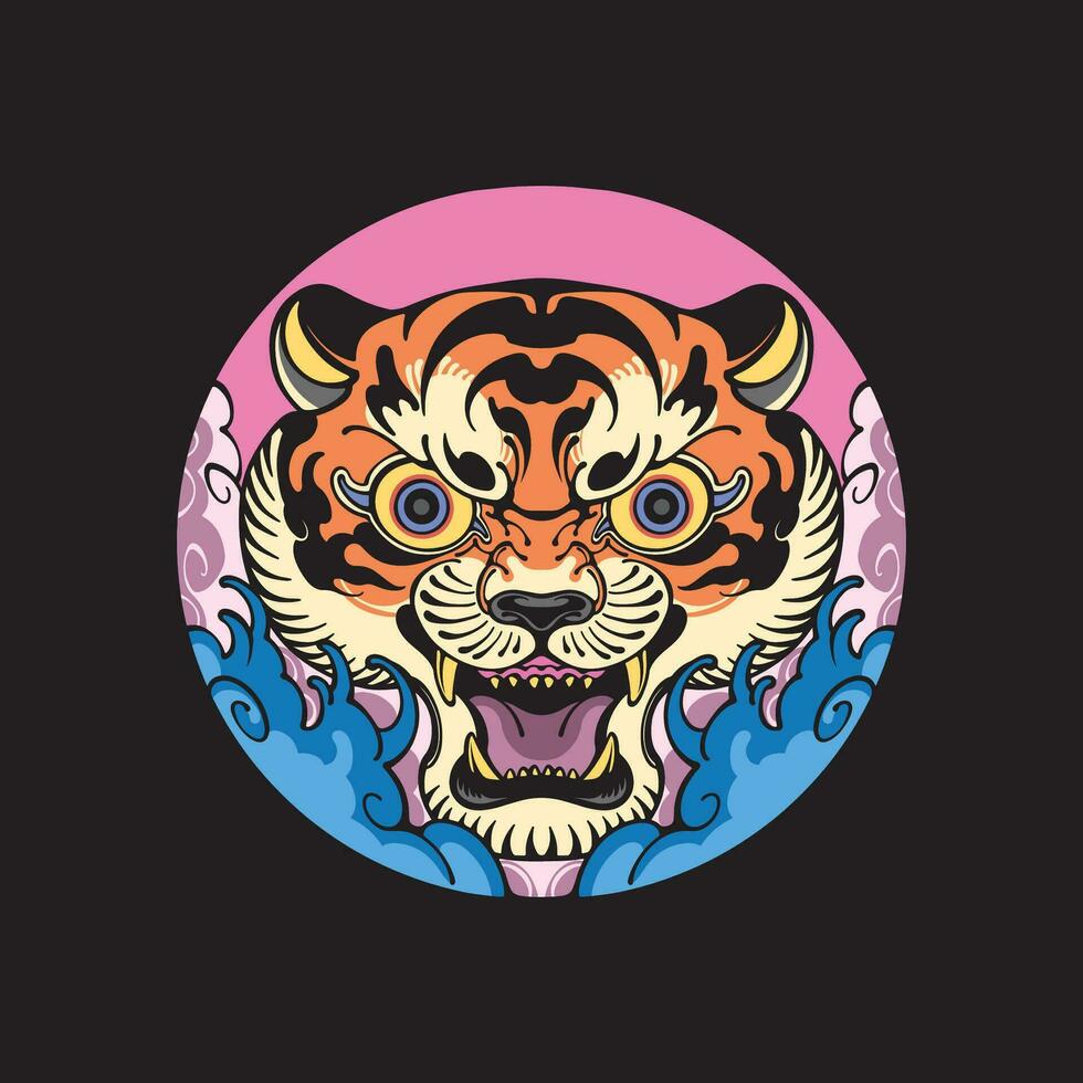 Projeto tigre japonês vetor arte