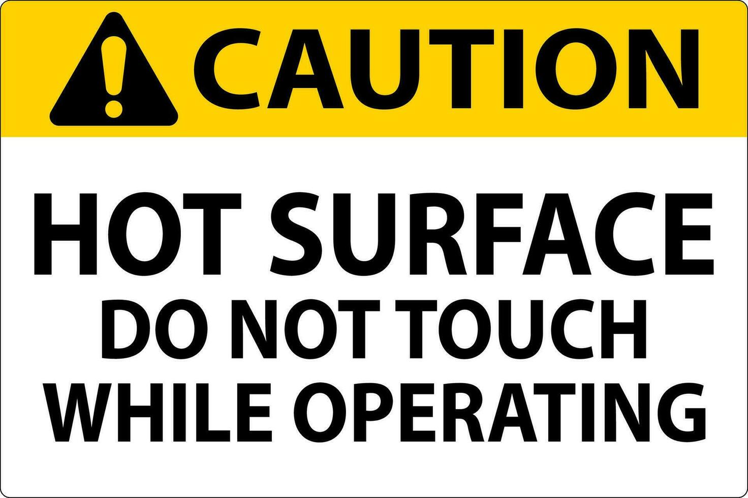 Cuidado placa quente superfície - Faz não toque enquanto operativo vetor