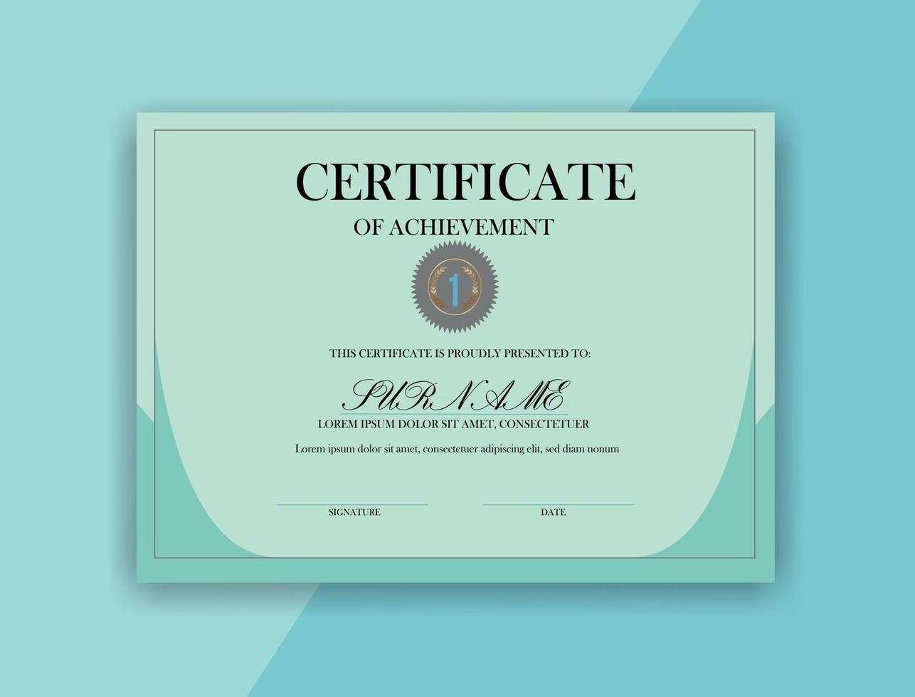 certificado comercial de design de apreciação vetor