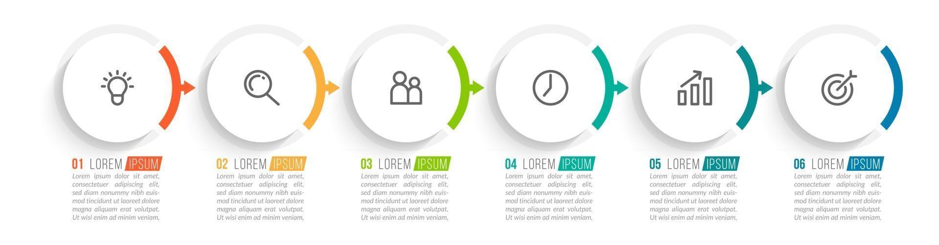 modelo de infográfico de negócios para apresentação vetor