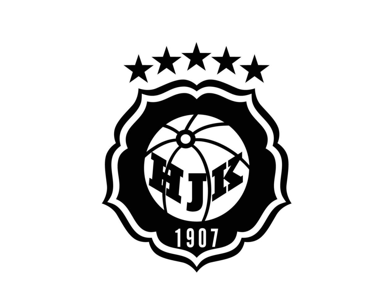 Helsínquia clube logotipo símbolo Preto Finlândia liga futebol abstrato Projeto vetor ilustração