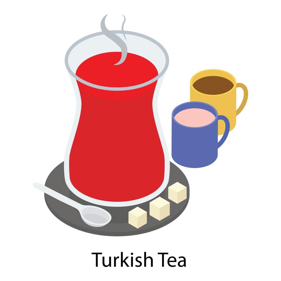 copo de chá turco vetor