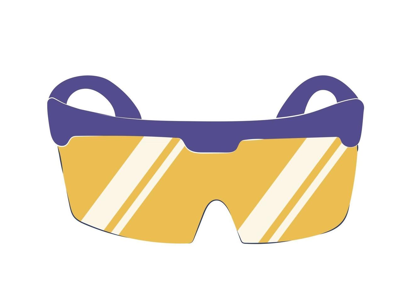óculos de proteção do laser isolado em um fundo branco. vetor