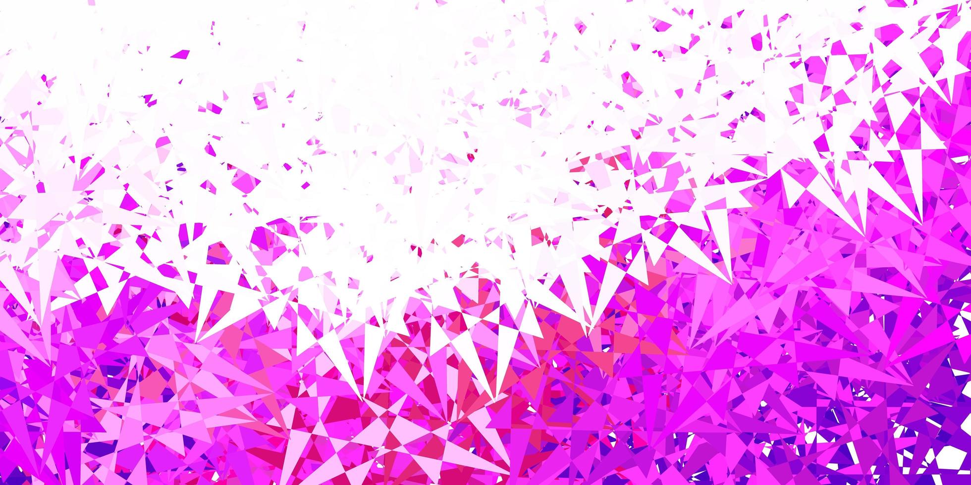 pano de fundo vector roxo, rosa escuro com triângulos, linhas.