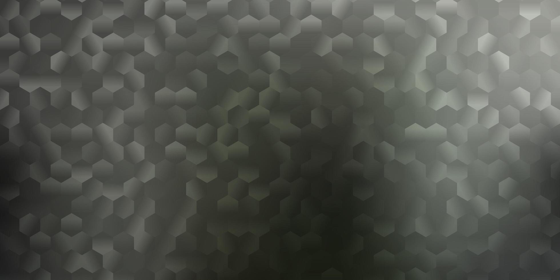 pano de fundo vector cinza claro com um lote de hexágonos.
