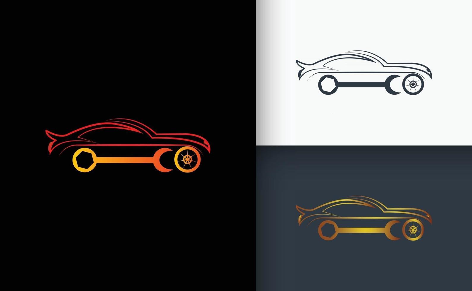 conjunto de modelos de design de logotipo para conserto de automóveis vetor