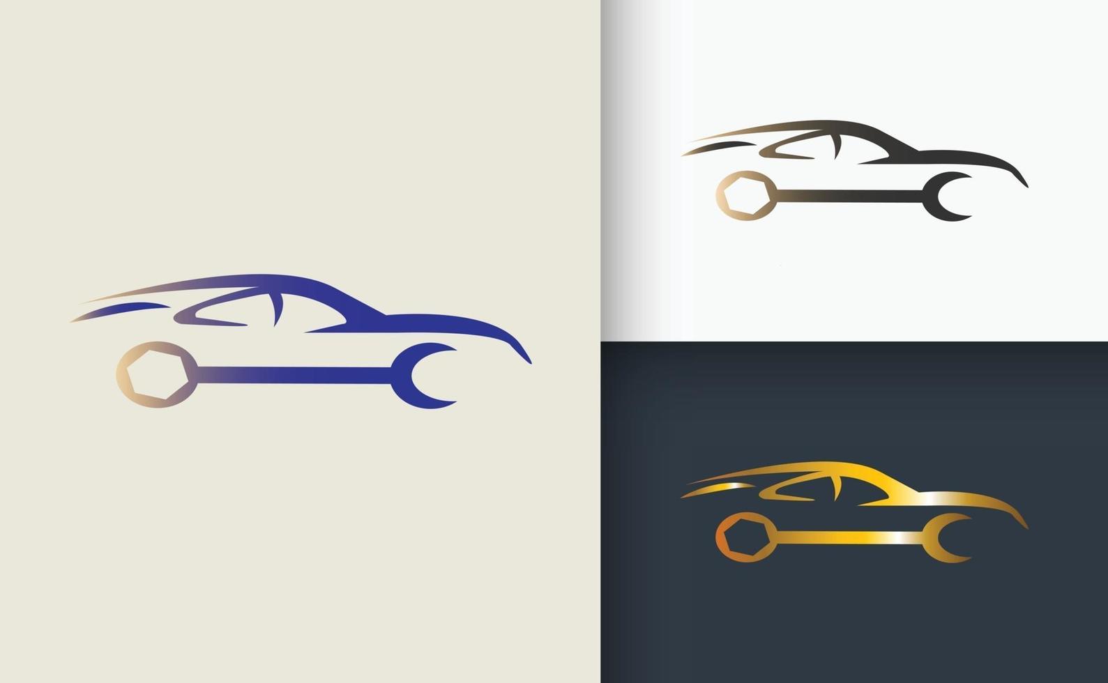 conjunto de modelos de design de logotipo para conserto de automóveis vetor