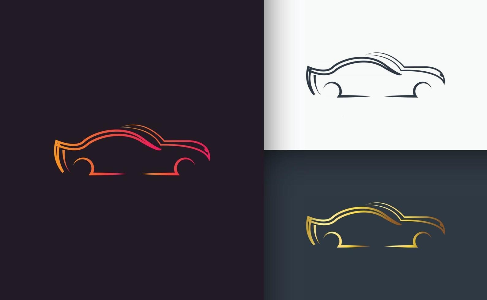 conjunto de modelos de design de logotipo de carro vetor