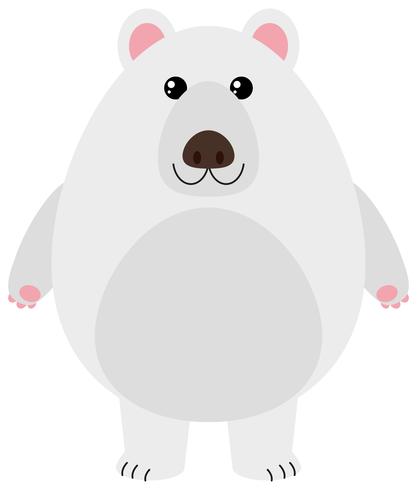 Urso polar com cara feliz vetor