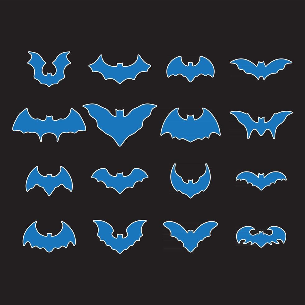 desenho de silhueta de morcego vetor