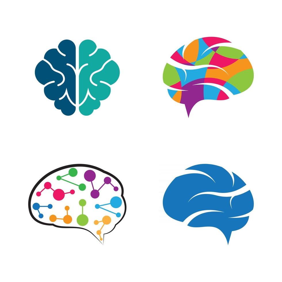 imagens do logotipo do cérebro vetor