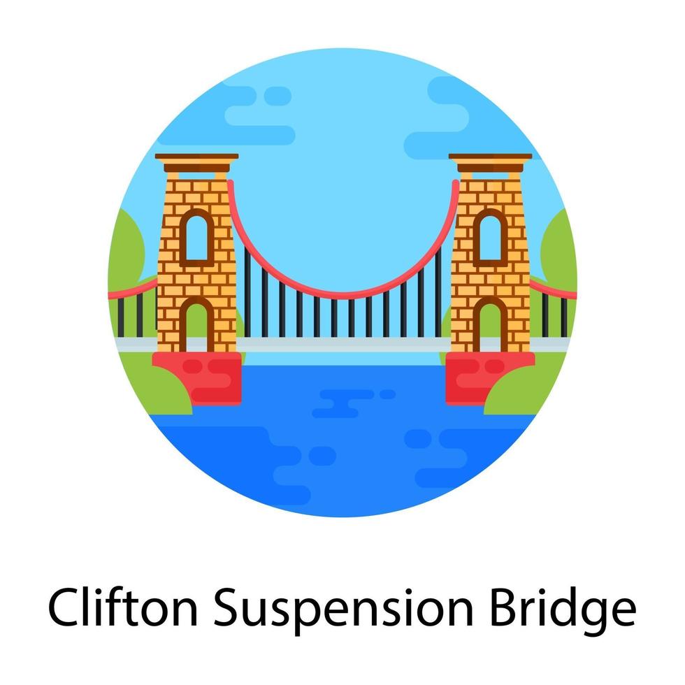 ponte suspensa de clifton vetor