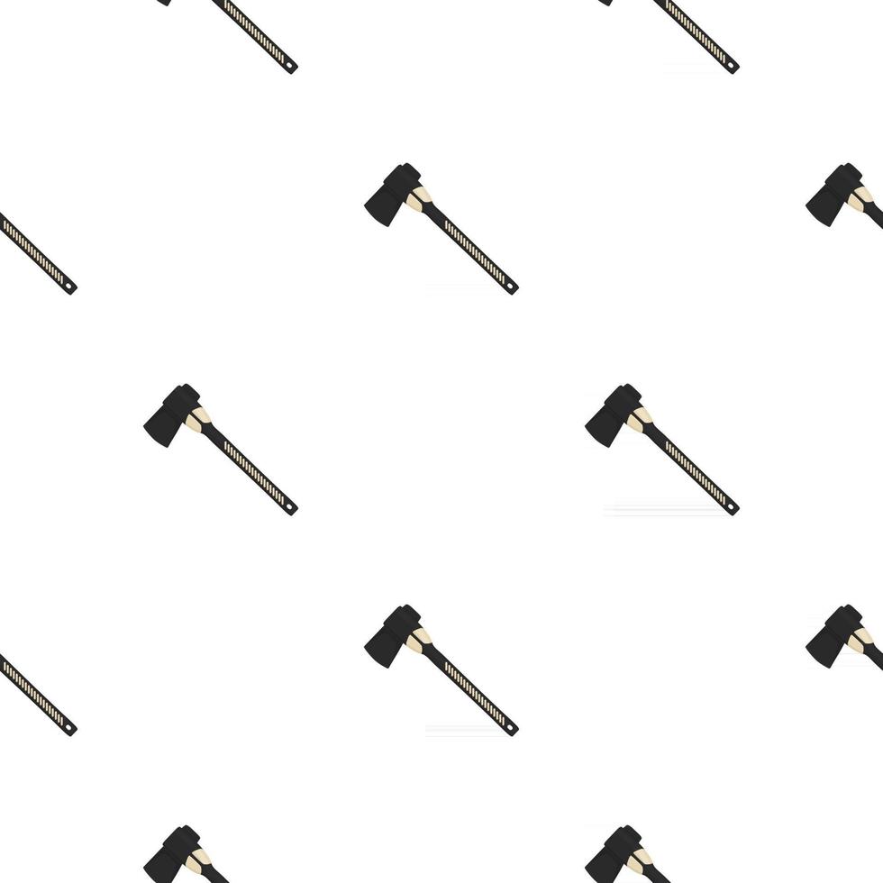 ilustração em machados de aço de padrão temático com cabo de madeira vetor