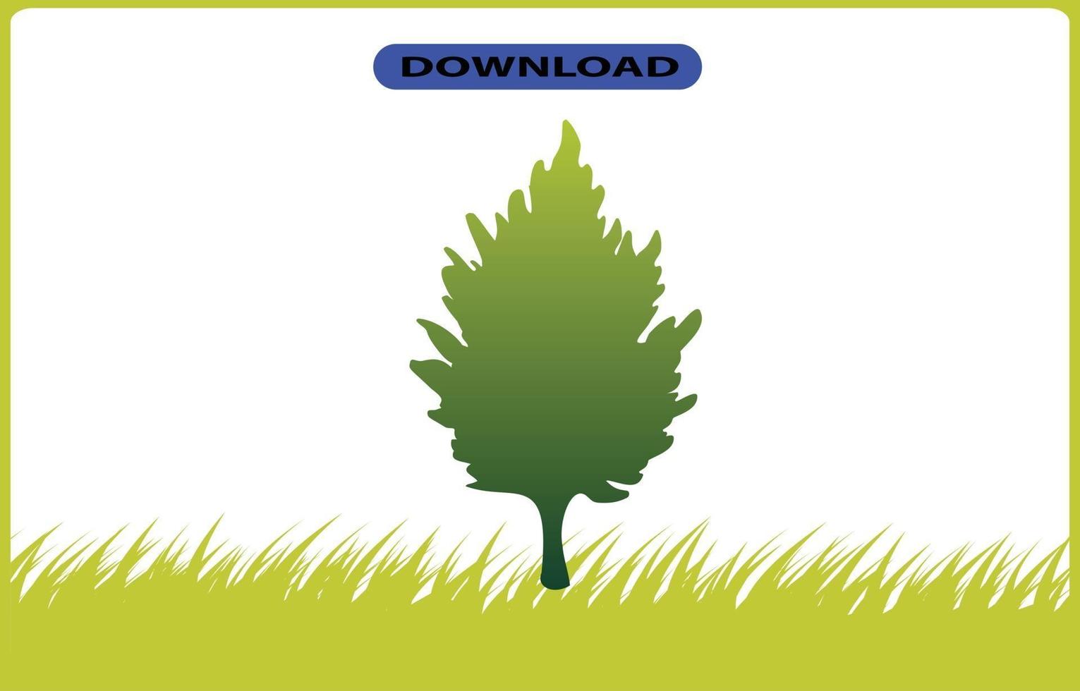 árvore ou ícone de folha em alta resolução vetor