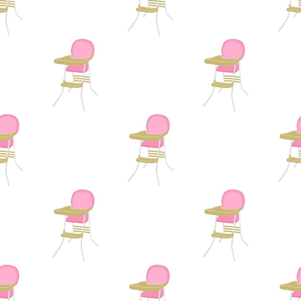 ilustração no tema cadeira alta infantil moderna colorida vetor