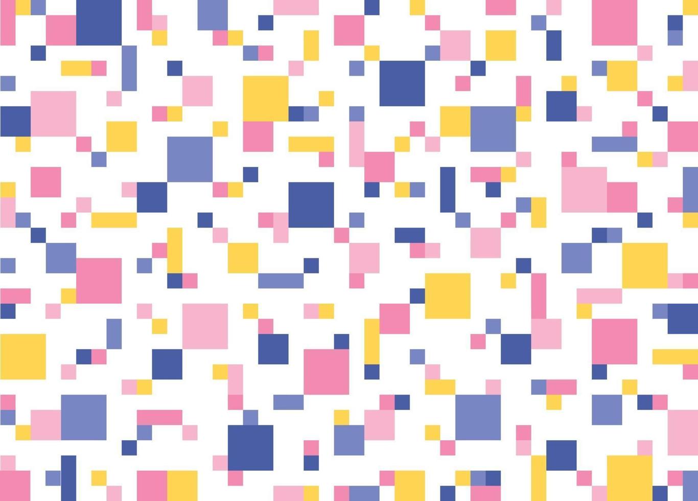 peças quadradas estão criando um padrão de pixel. vetor