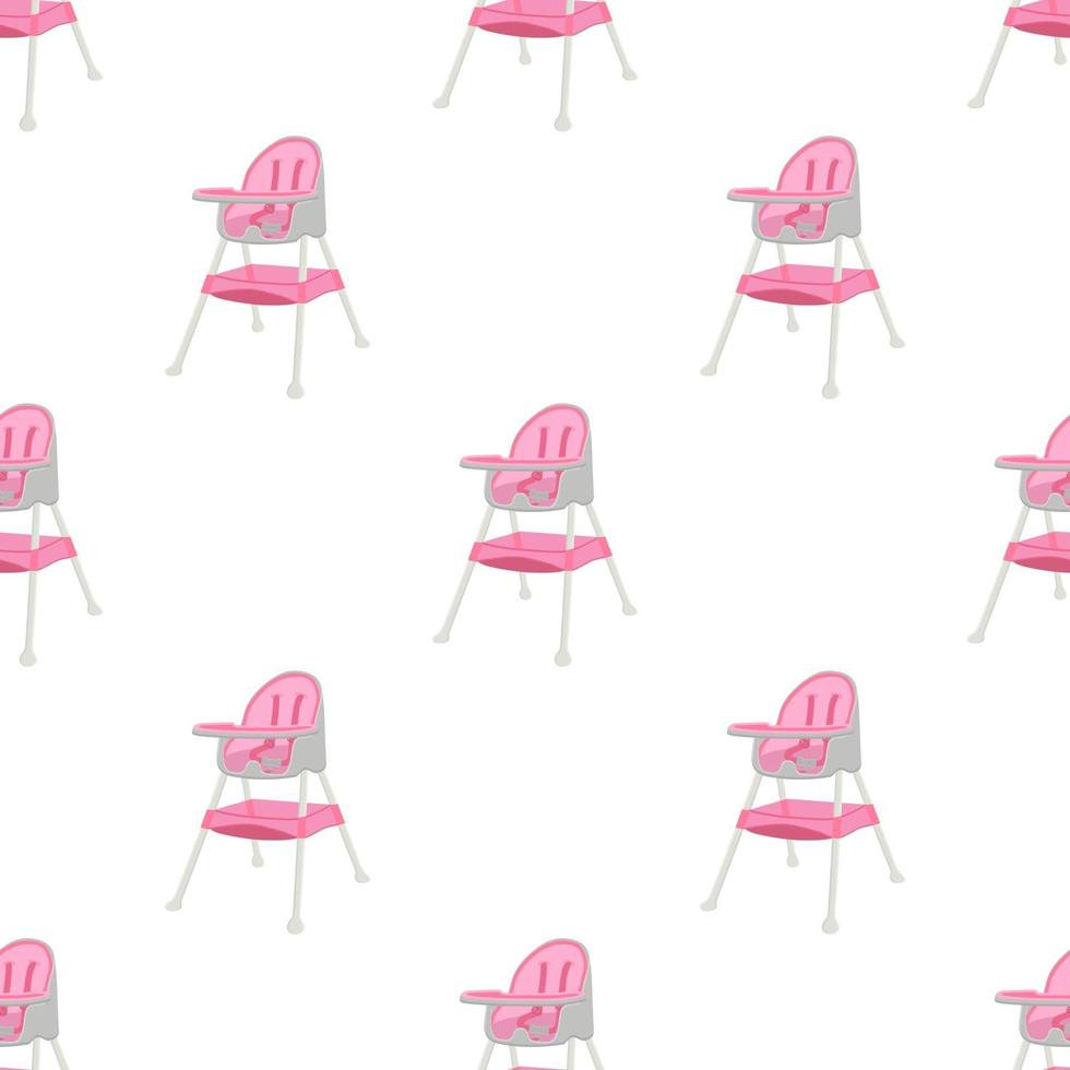 ilustração no tema cadeira alta infantil moderna colorida vetor