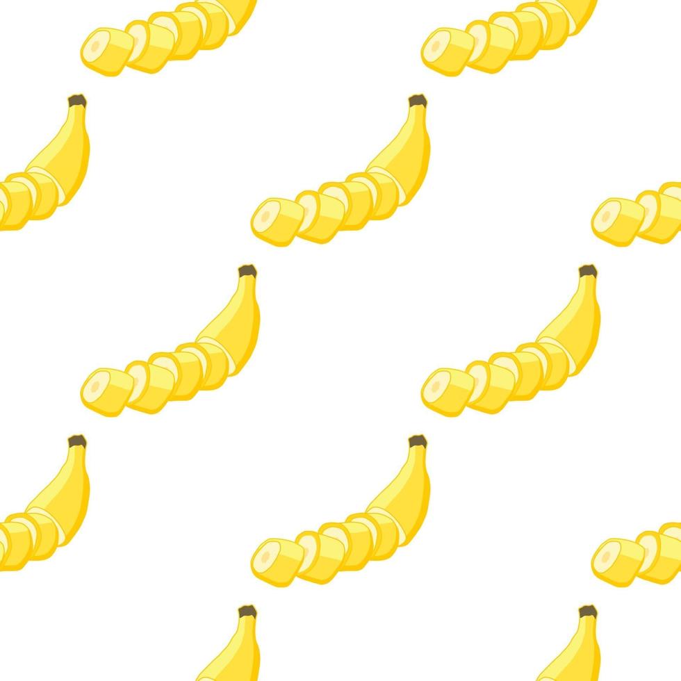 ilustração no tema banana sem costura colorida grande vetor