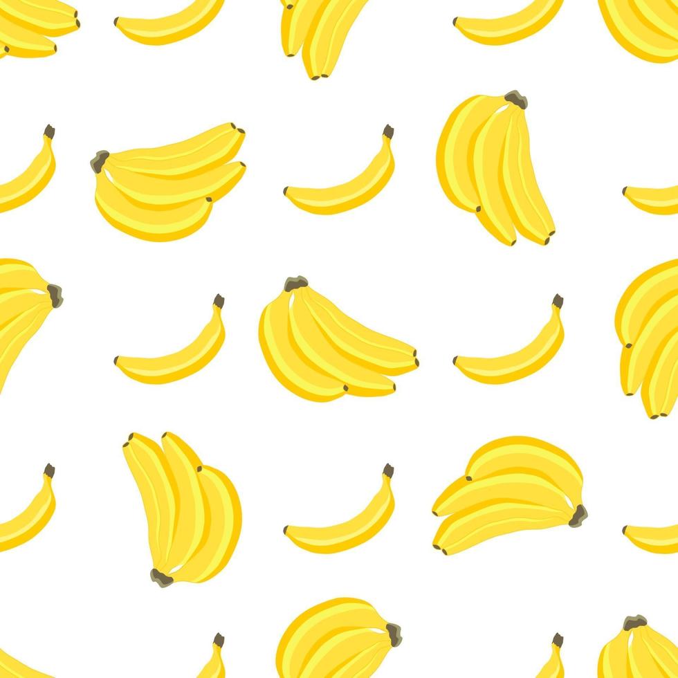 ilustração no tema banana sem costura colorida grande vetor