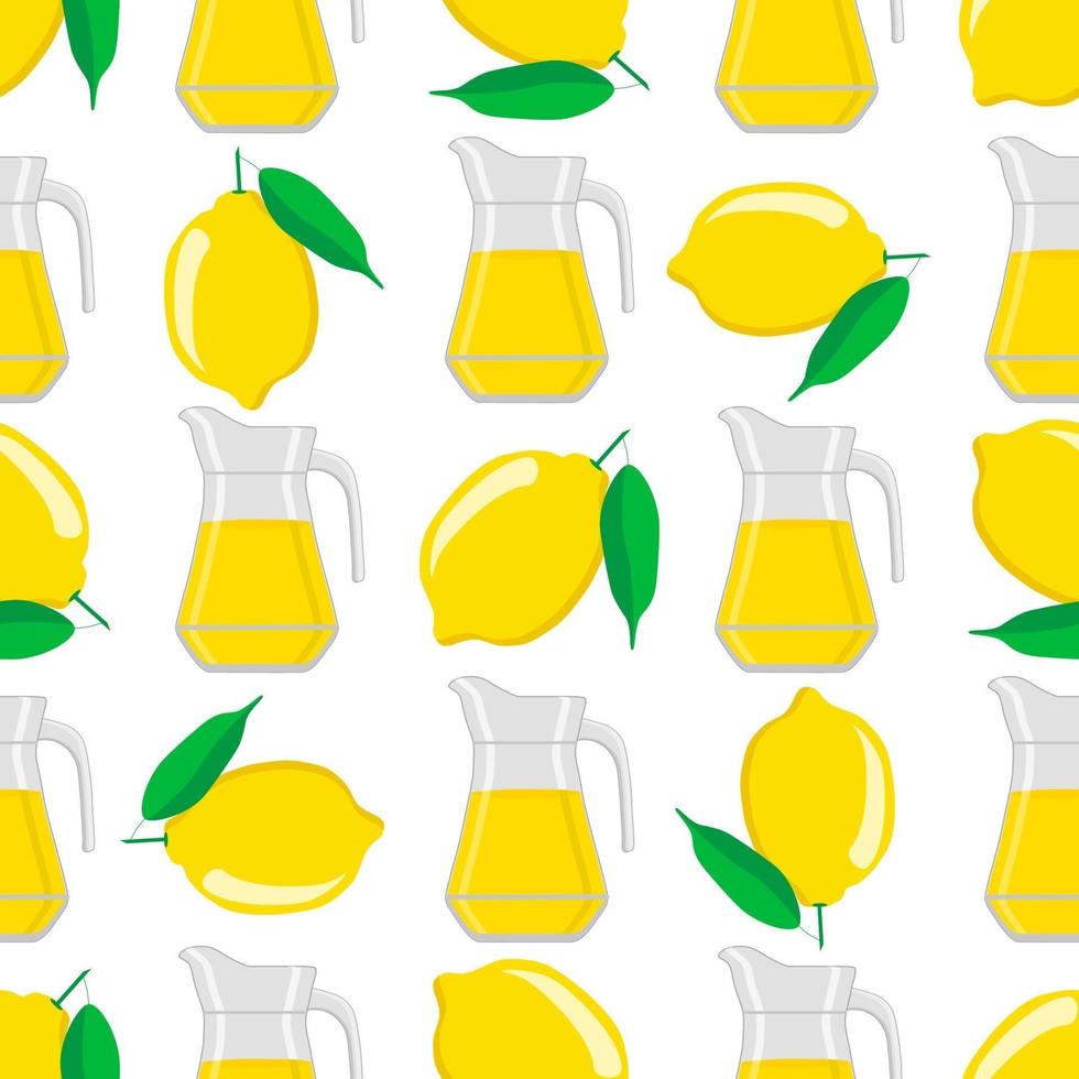 ilustração sobre o tema grande limonada colorida em jarra de limão vetor