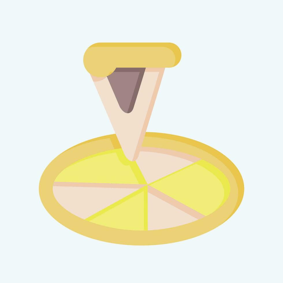 ícone pizza. relacionado para café da manhã símbolo. plano estilo. simples Projeto editável. simples ilustração vetor