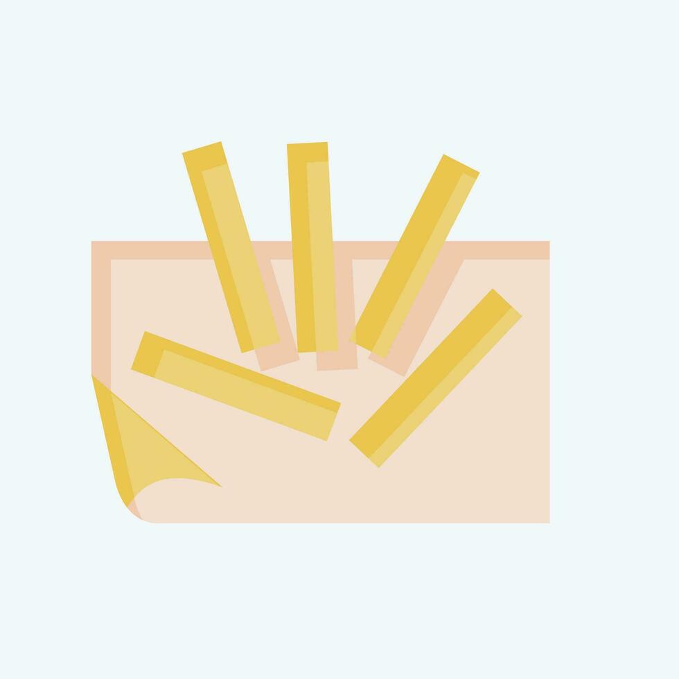 ícone francês fritas. relacionado para café da manhã símbolo. plano estilo. simples Projeto editável. simples ilustração vetor