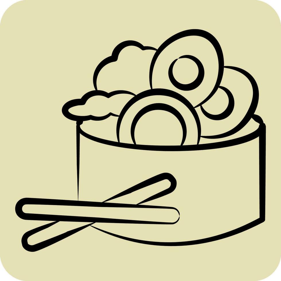 ícone salada. relacionado para café da manhã símbolo. mão desenhado estilo. simples Projeto editável. simples ilustração vetor