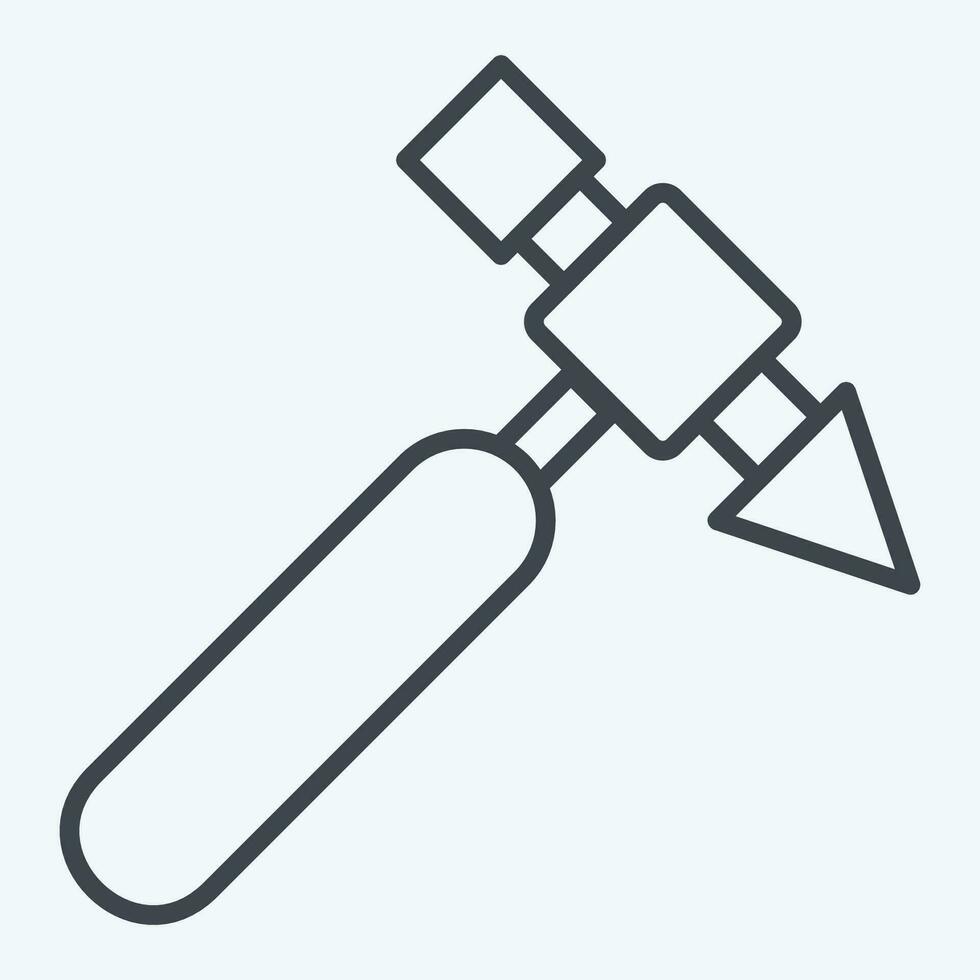 ícone martelo. relacionado para soldador equipamento símbolo. linha estilo. simples Projeto editável. simples ilustração vetor