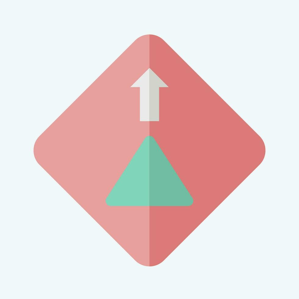 ícone dar caminho. relacionado para estrada placa símbolo. plano estilo. simples Projeto editável. simples ilustração vetor