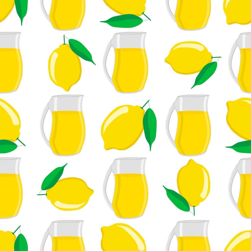 ilustração sobre o tema grande limonada colorida em jarra de limão vetor