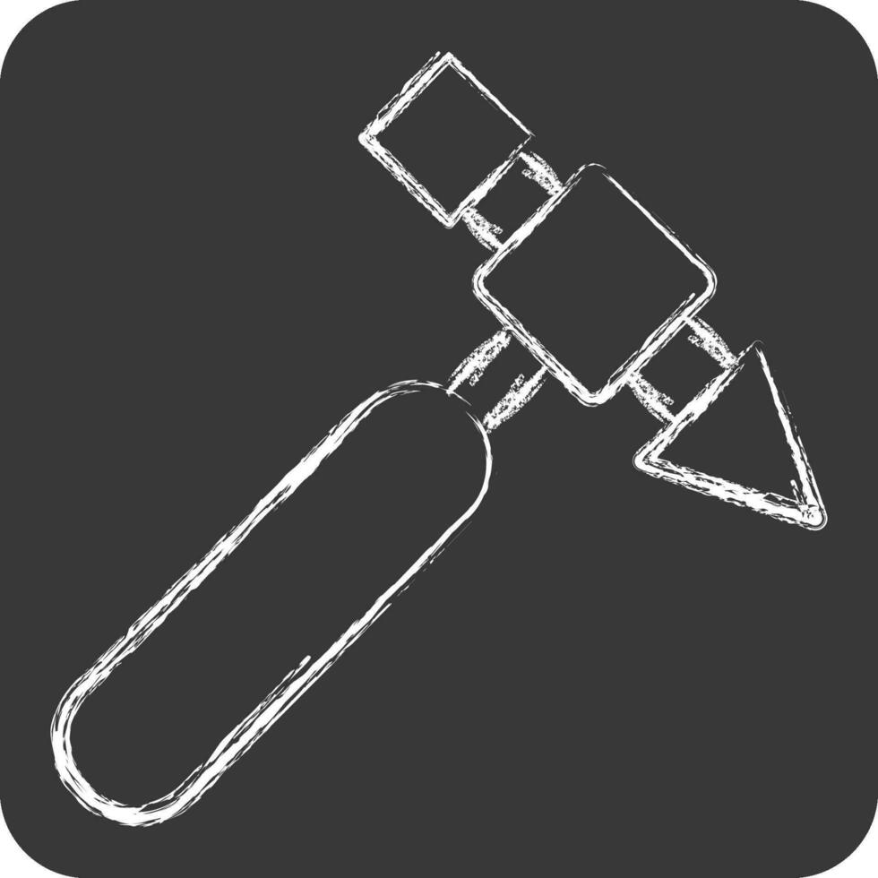 ícone martelo. relacionado para soldador equipamento símbolo. giz estilo. simples Projeto editável. simples ilustração vetor