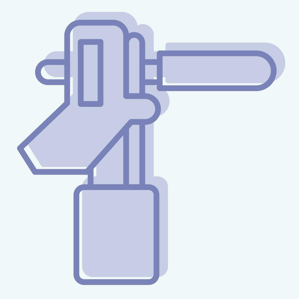 ícone eletrodo suporte 3. relacionado para soldador equipamento símbolo. dois tom estilo. simples Projeto editável. simples ilustração vetor