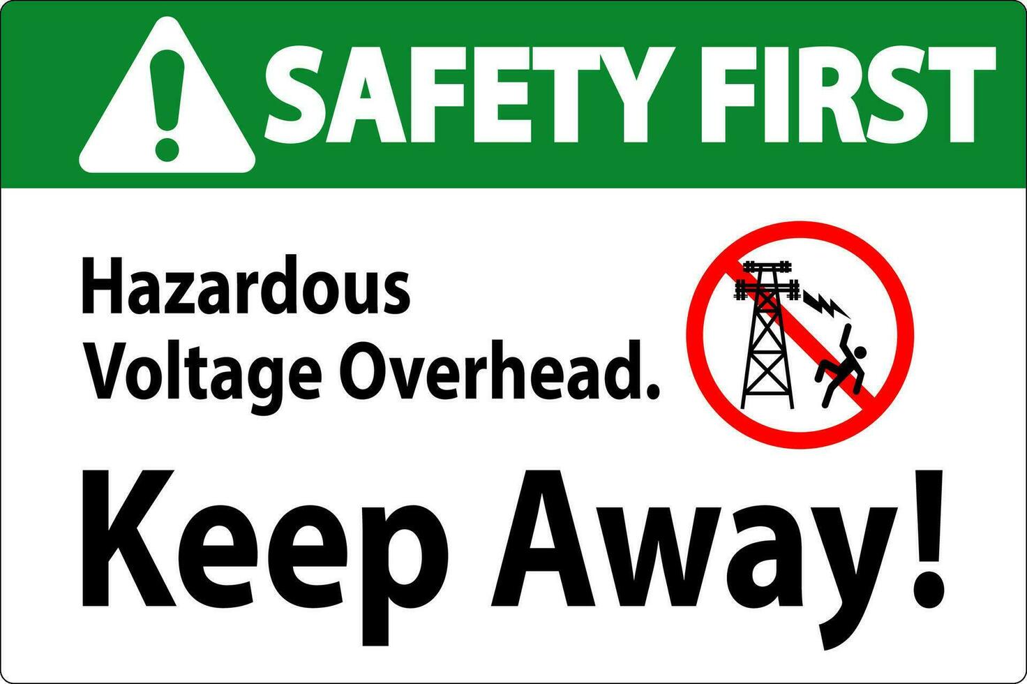segurança primeiro placa perigoso Voltagem a sobrecarga - manter longe vetor
