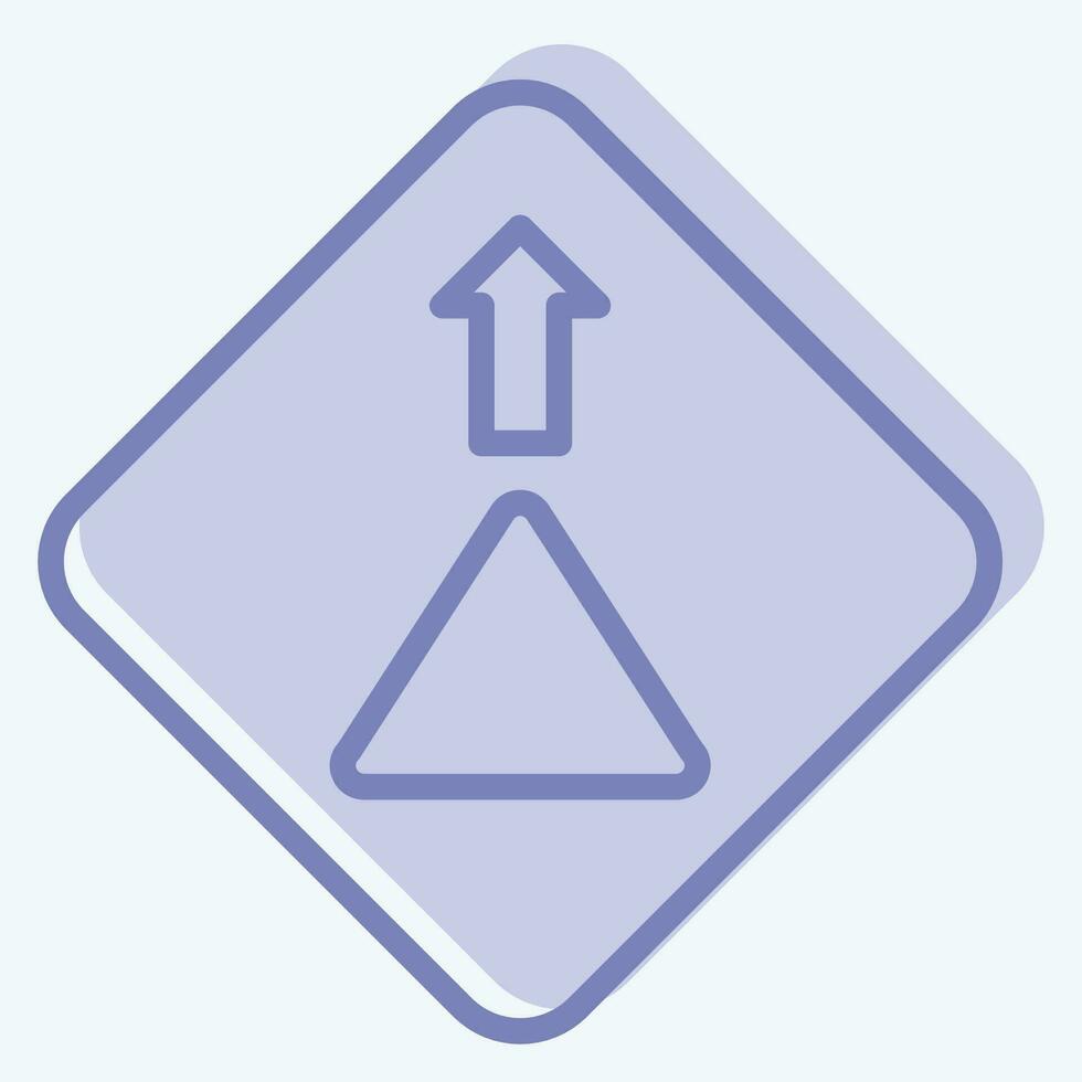 ícone dar caminho. relacionado para estrada placa símbolo. dois tom estilo. simples Projeto editável. simples ilustração vetor