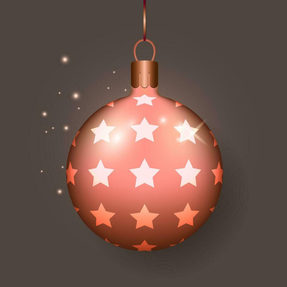 Natal bola vetor Projeto. Novo ano bola dentro vermelho e rosa cor para natal estação decoração.