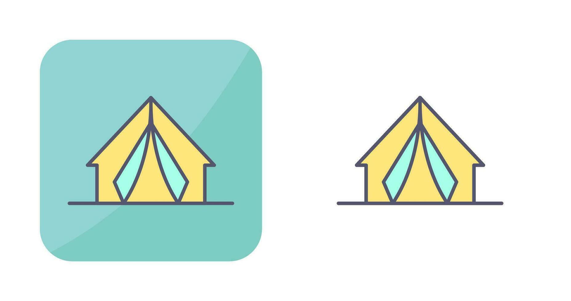 ícone de vetor de acampamento