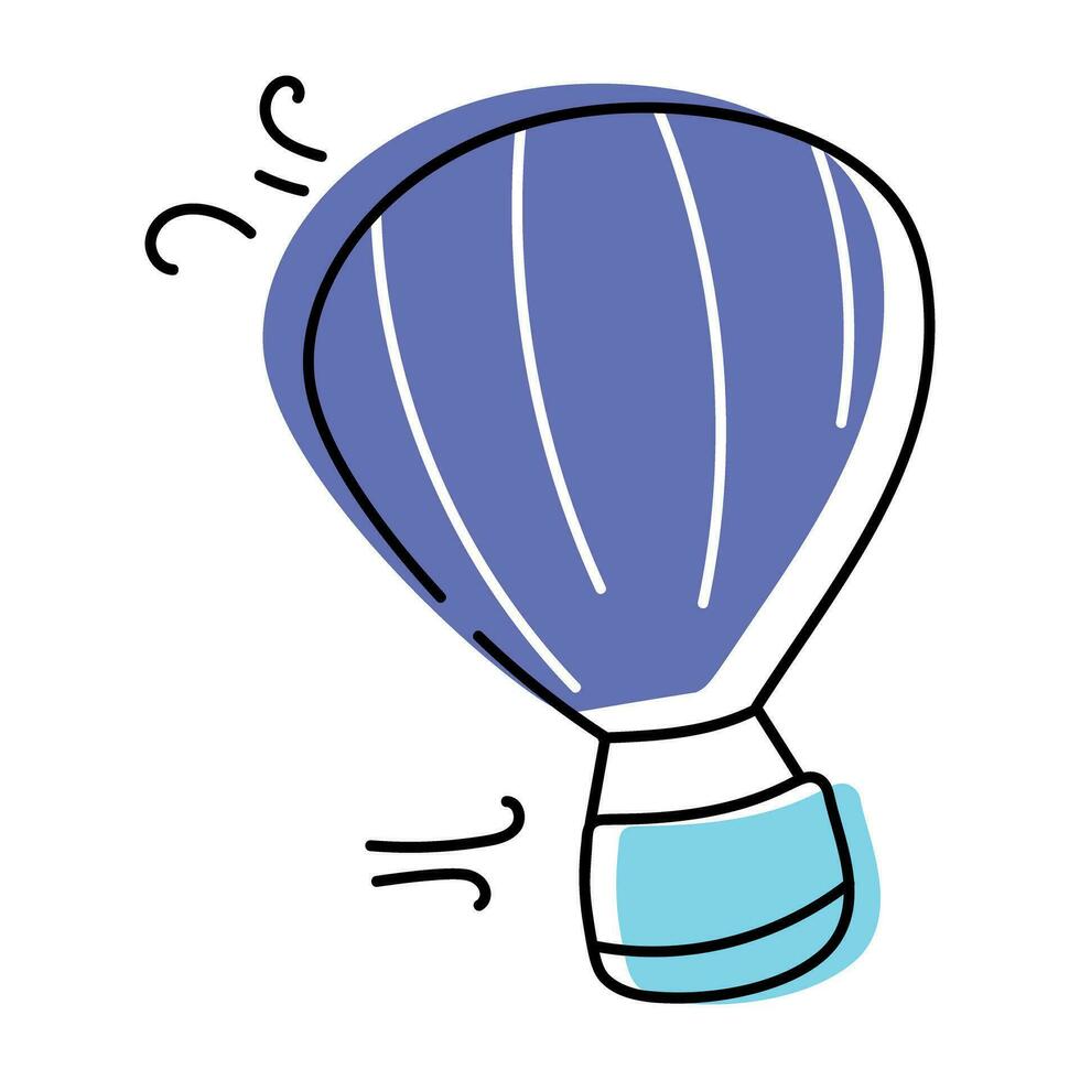 baixar esboçado ícone do uma quente balão vetor