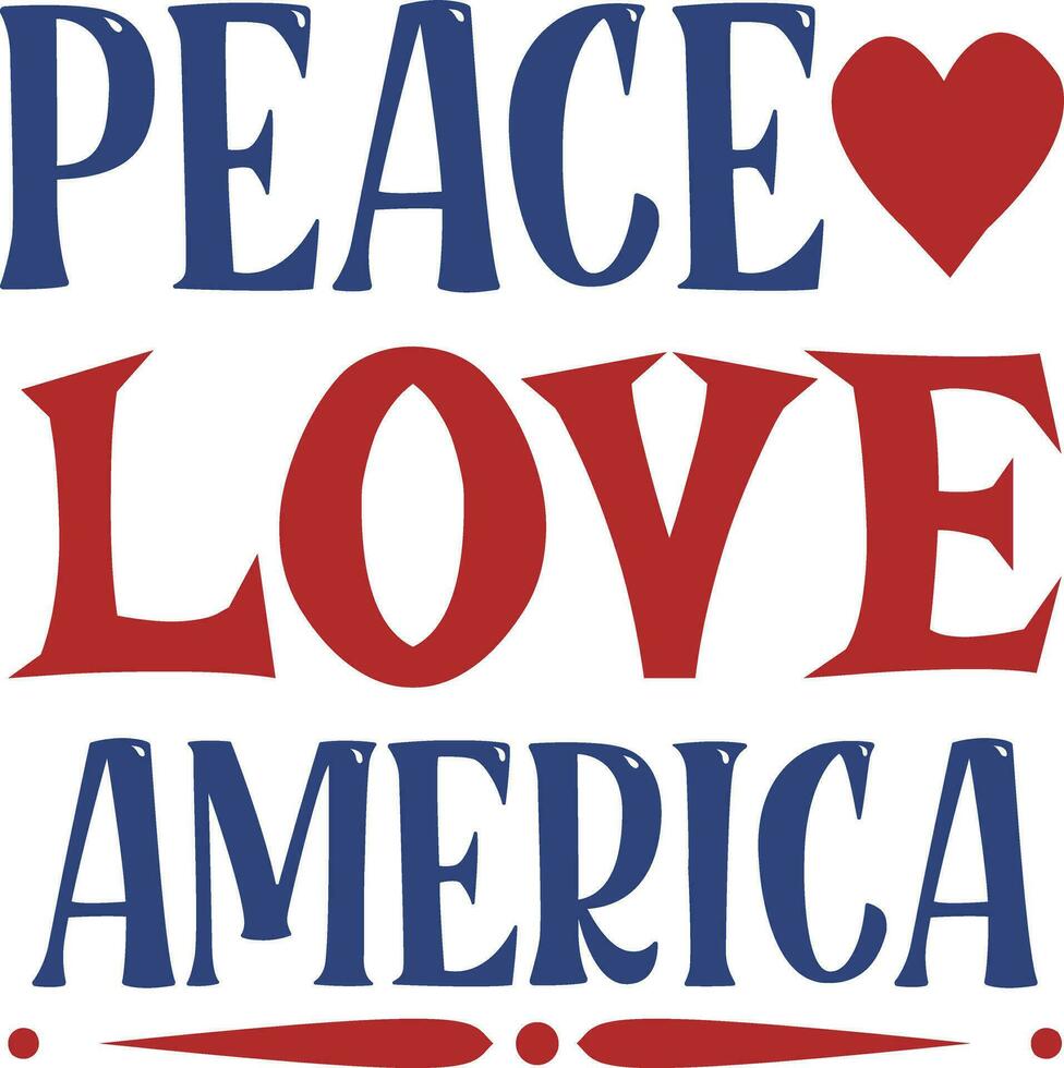 Paz amor América vetor