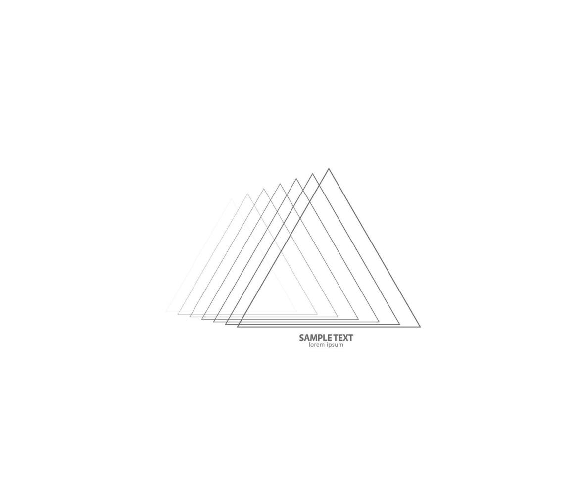 vetor de linha de triângulo. forma geométrica. logo sinal
