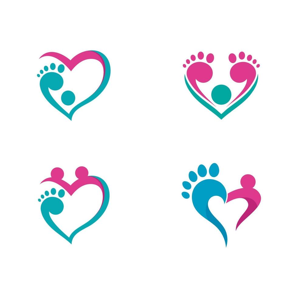 ilustração de ícone de vetor de modelo de logotipo para cuidados com os pés