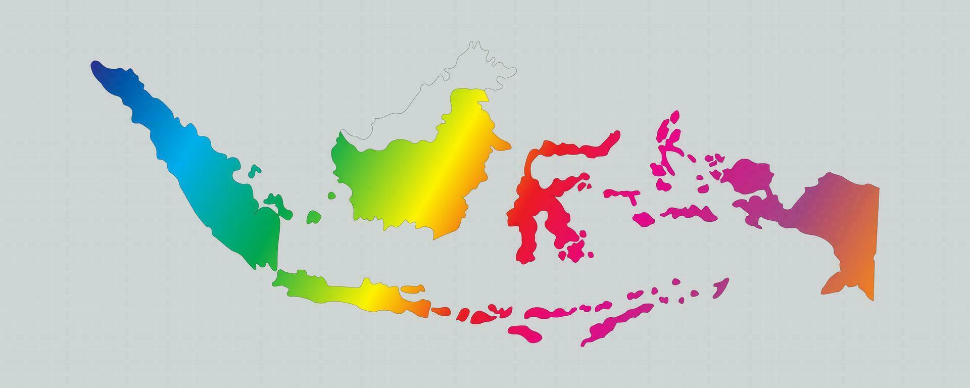 mapa da Indonésia vetor