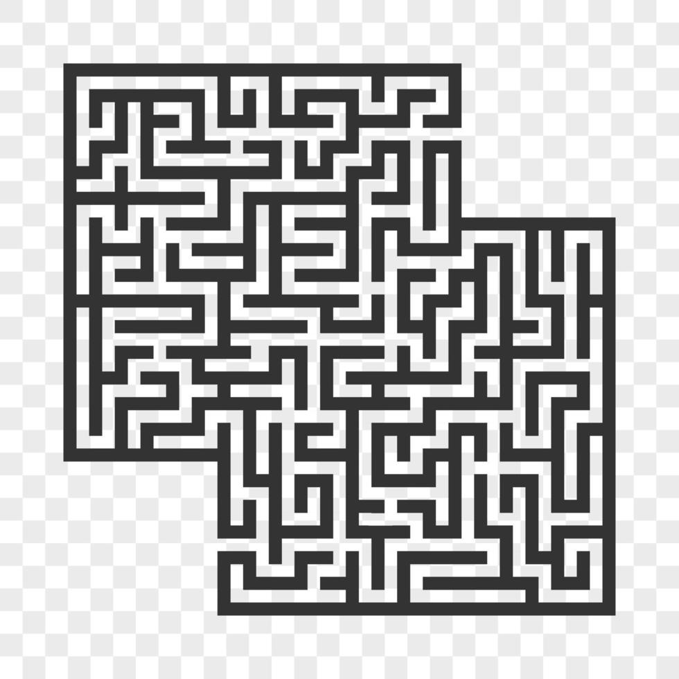 labirinto quadrado abstrato. jogo para crianças. quebra-cabeça para crianças. enigma do labirinto. vetor