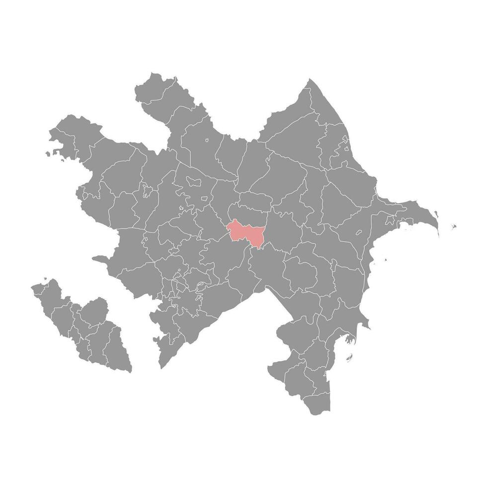 zardab distrito mapa, administrativo divisão do Azerbaijão. vetor