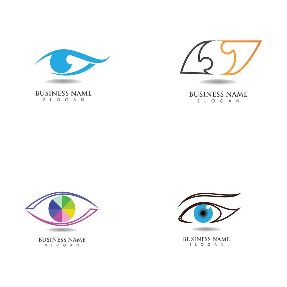 design de logotipo de vetor para cuidados com os olhos