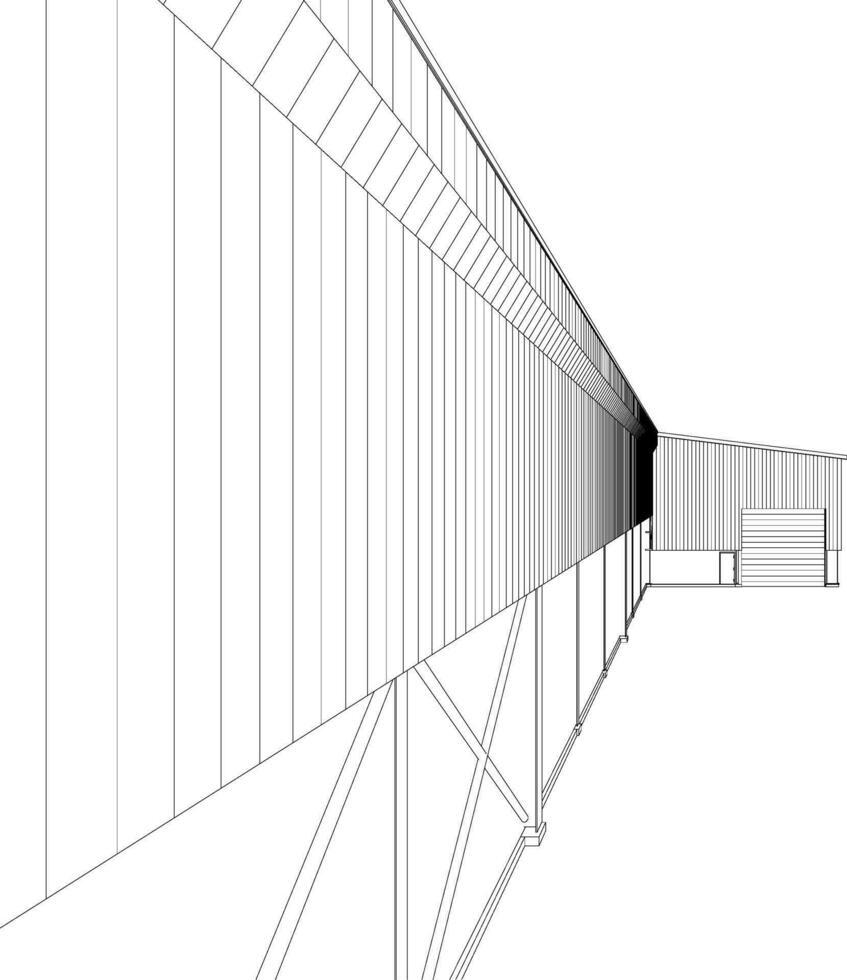 3d ilustração do industrial construção vetor