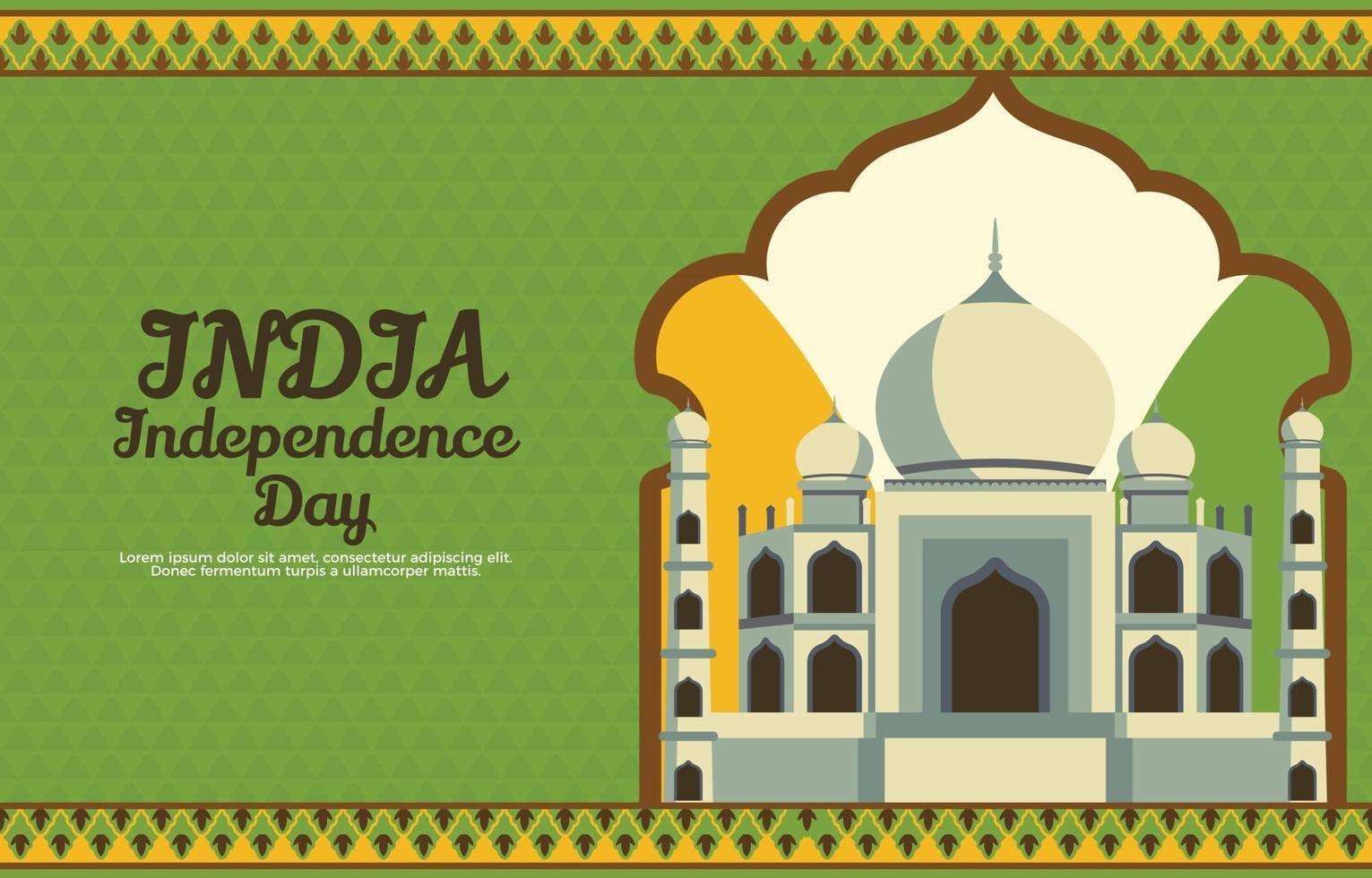 fundo de celebração do dia da independência indiana vetor