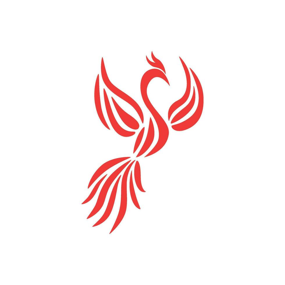 vôo Fénix fogo pássaro abstrato logotipo Projeto vetor modelo.