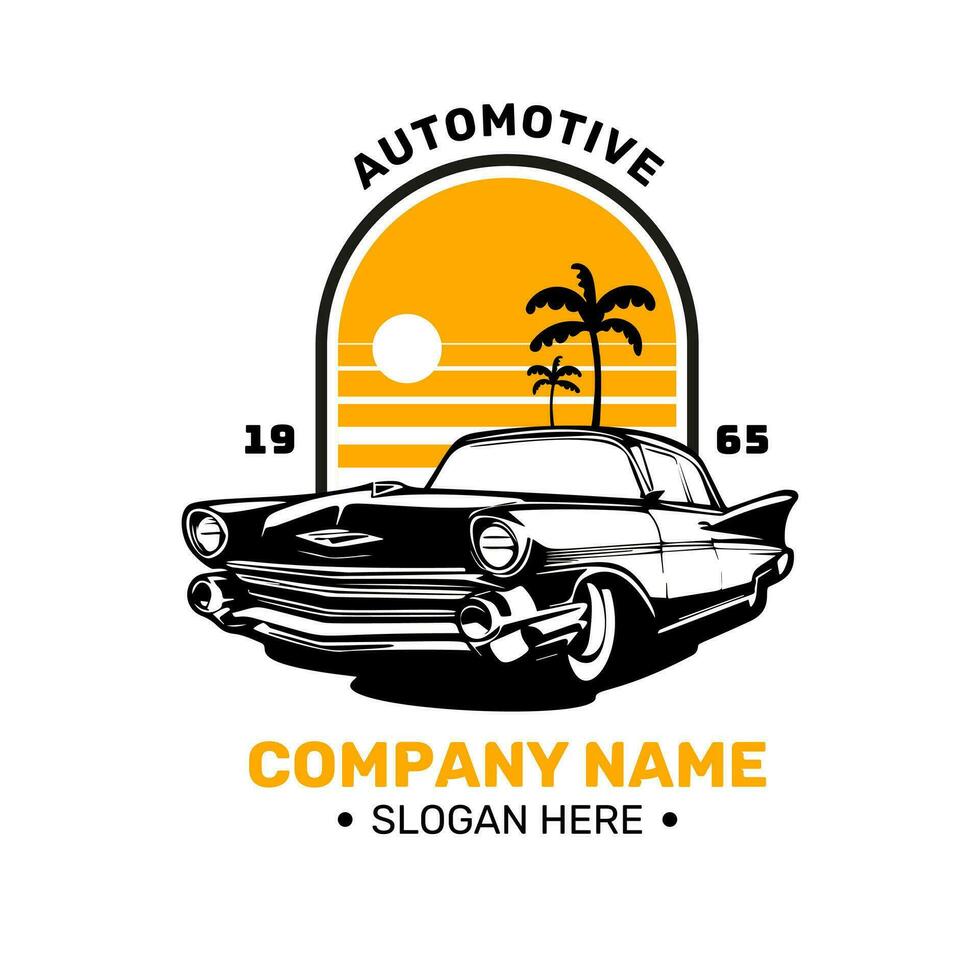 vintage carro logotipo Projeto modelo para uma companhia ou negócios. isto monograma ou símbolo Projeto é simples minimalista e elegante. logotipo ilustração ícone - vetor formato eps 10