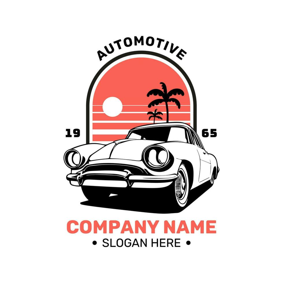 vintage carro logotipo Projeto modelo para uma companhia ou negócios. isto monograma ou símbolo Projeto é simples minimalista e elegante. logotipo ilustração ícone - vetor formato eps 10