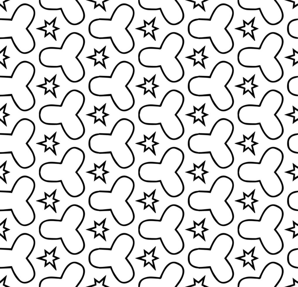 padrão abstrato sem costura preto e branco. fundo e pano de fundo. projeto ornamental em tons de cinza. ornamentos em mosaico. ilustração gráfica vetorial. vetor